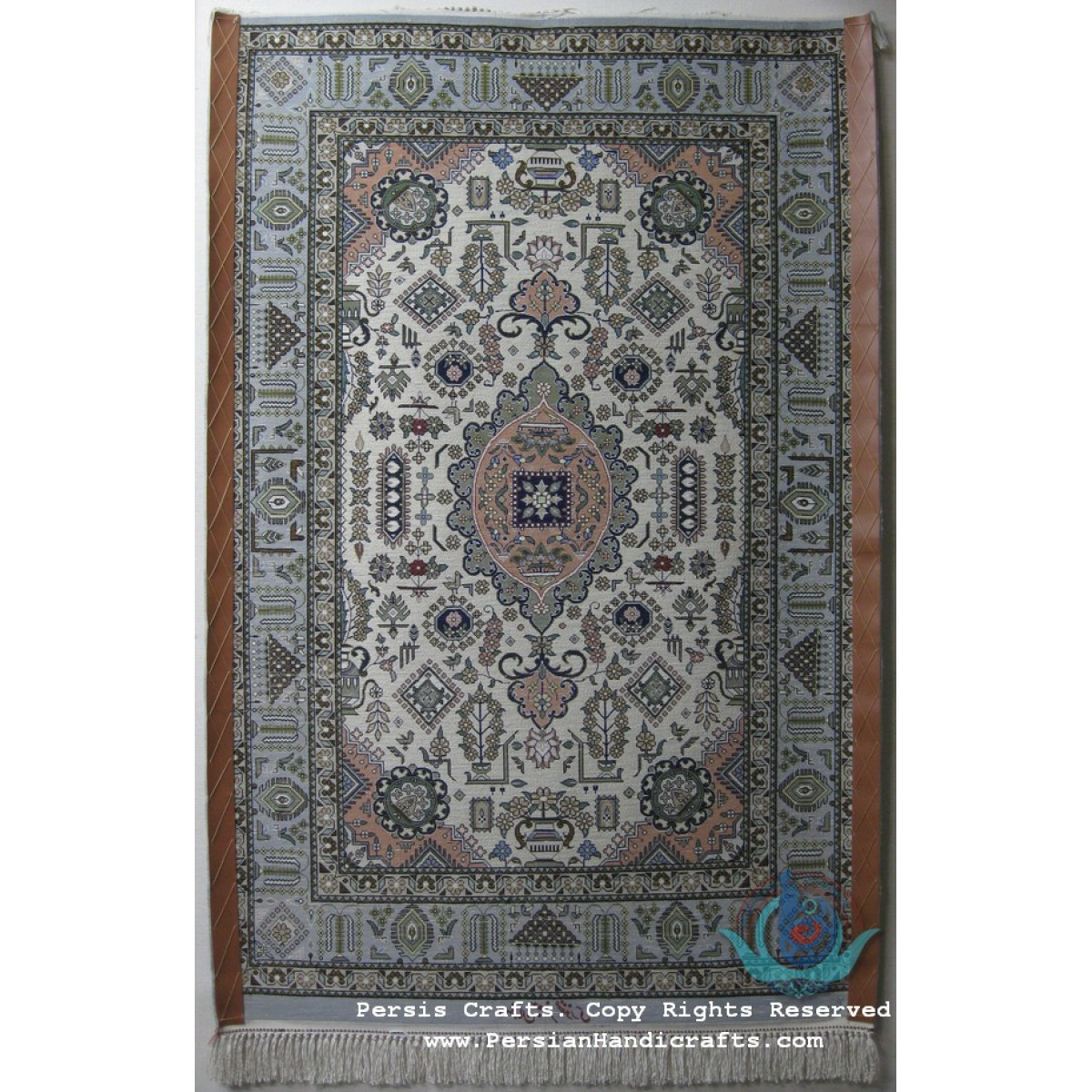 Premium Persian Geometric Design Isfahan Rug - RI4040-Persian Handicrafts