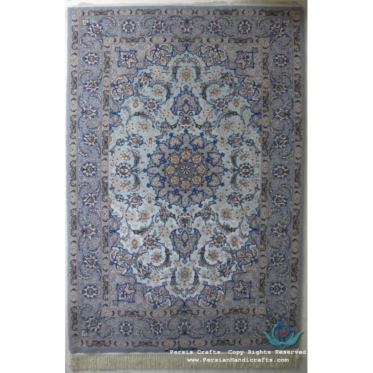 Premium Persian Slimi Design Isfahan Rug - RI4041-Persian Handicrafts