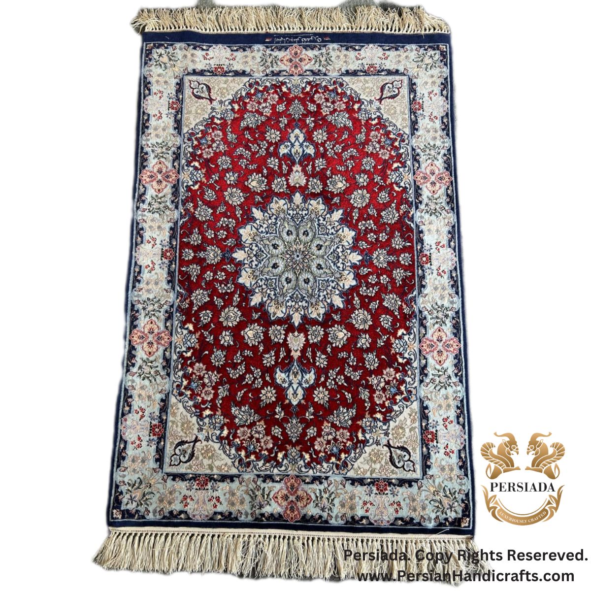 Handmade Silk | Isfahan Persian Rug | RI8002-Persiada Persian Handicrafts