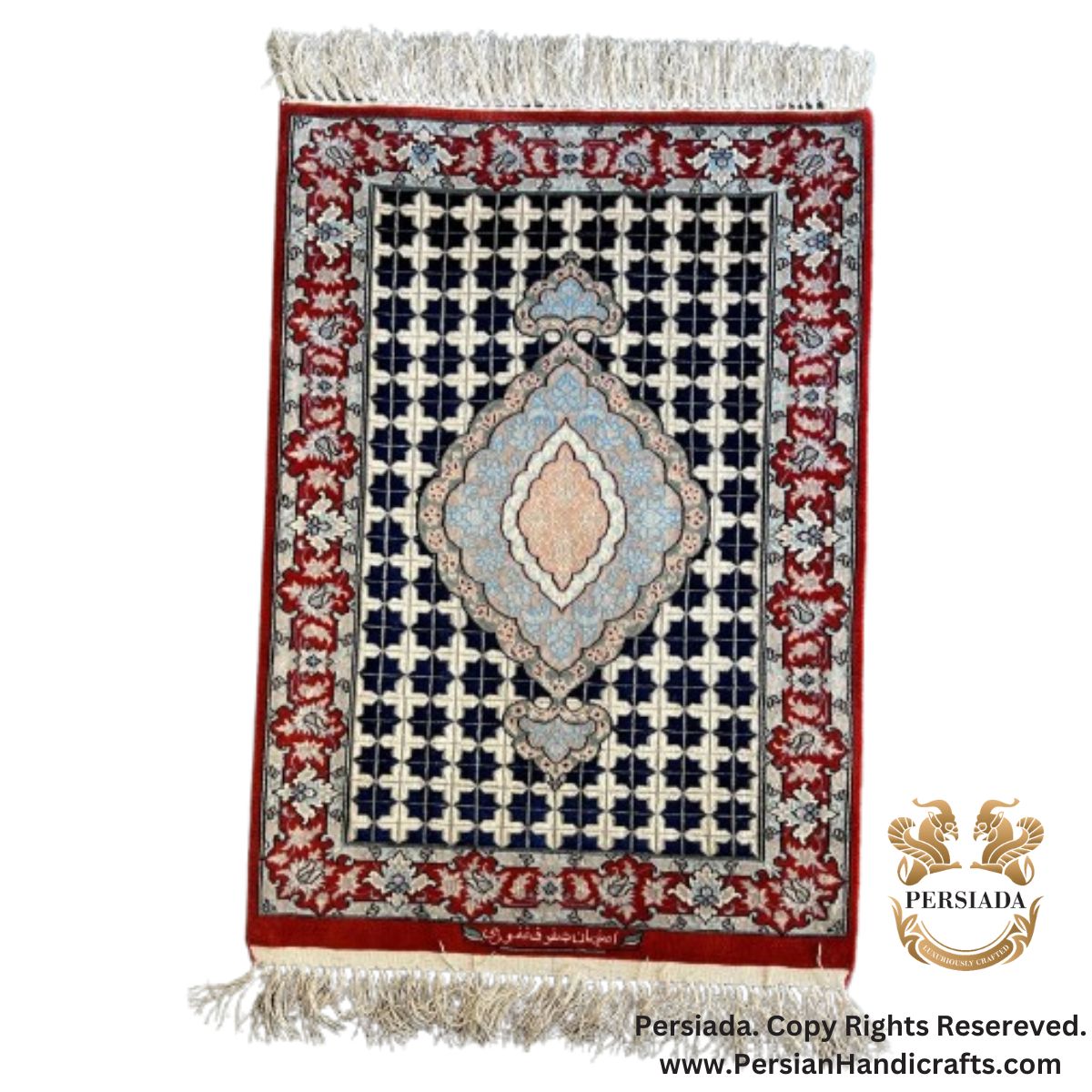 Handmade Silk | Isfahan Persian Rug | RI8004-Persiada Persian Handicrafts