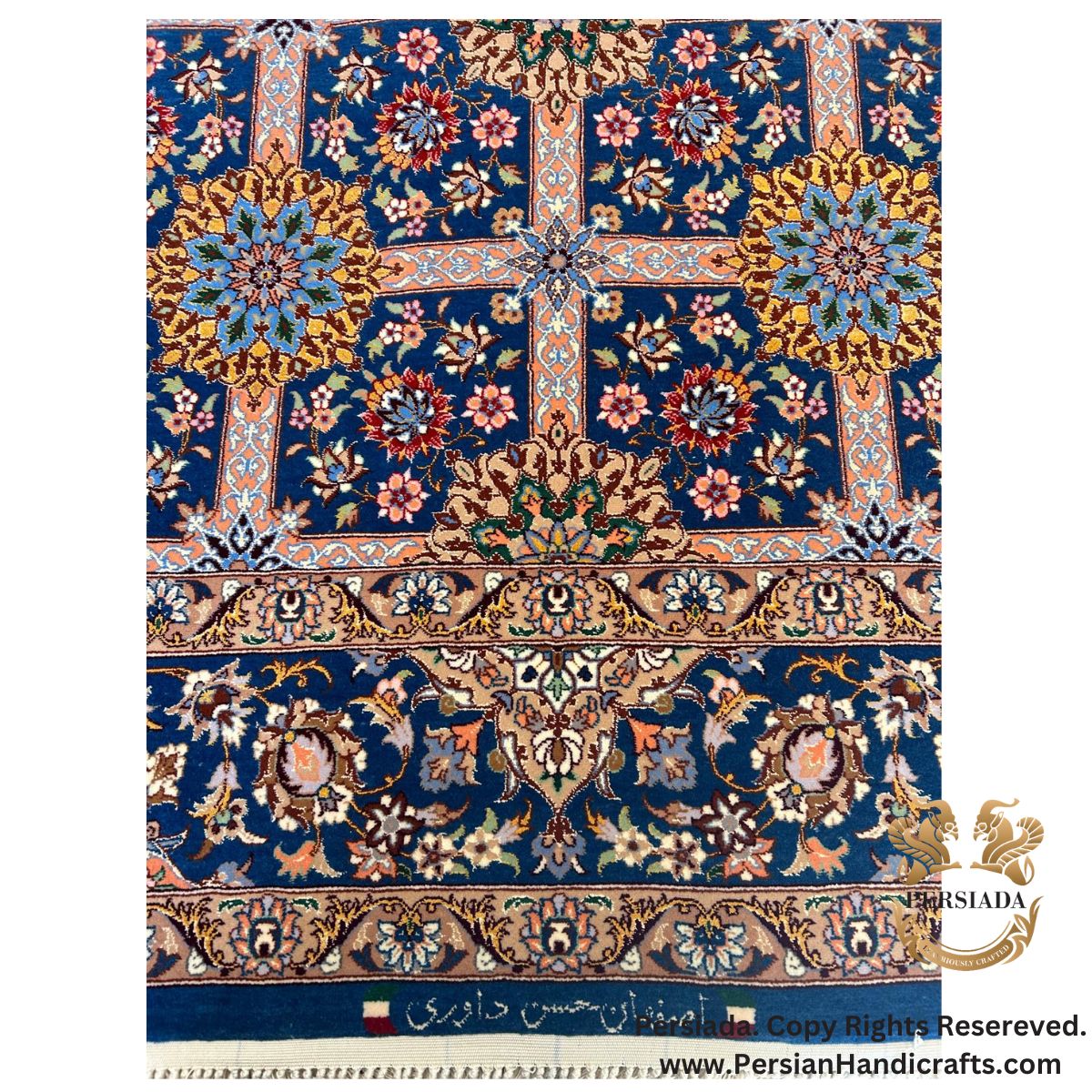 Handmade Silk | Isfahan Persian Rug | RI8005-Persiada Persian Handicrafts