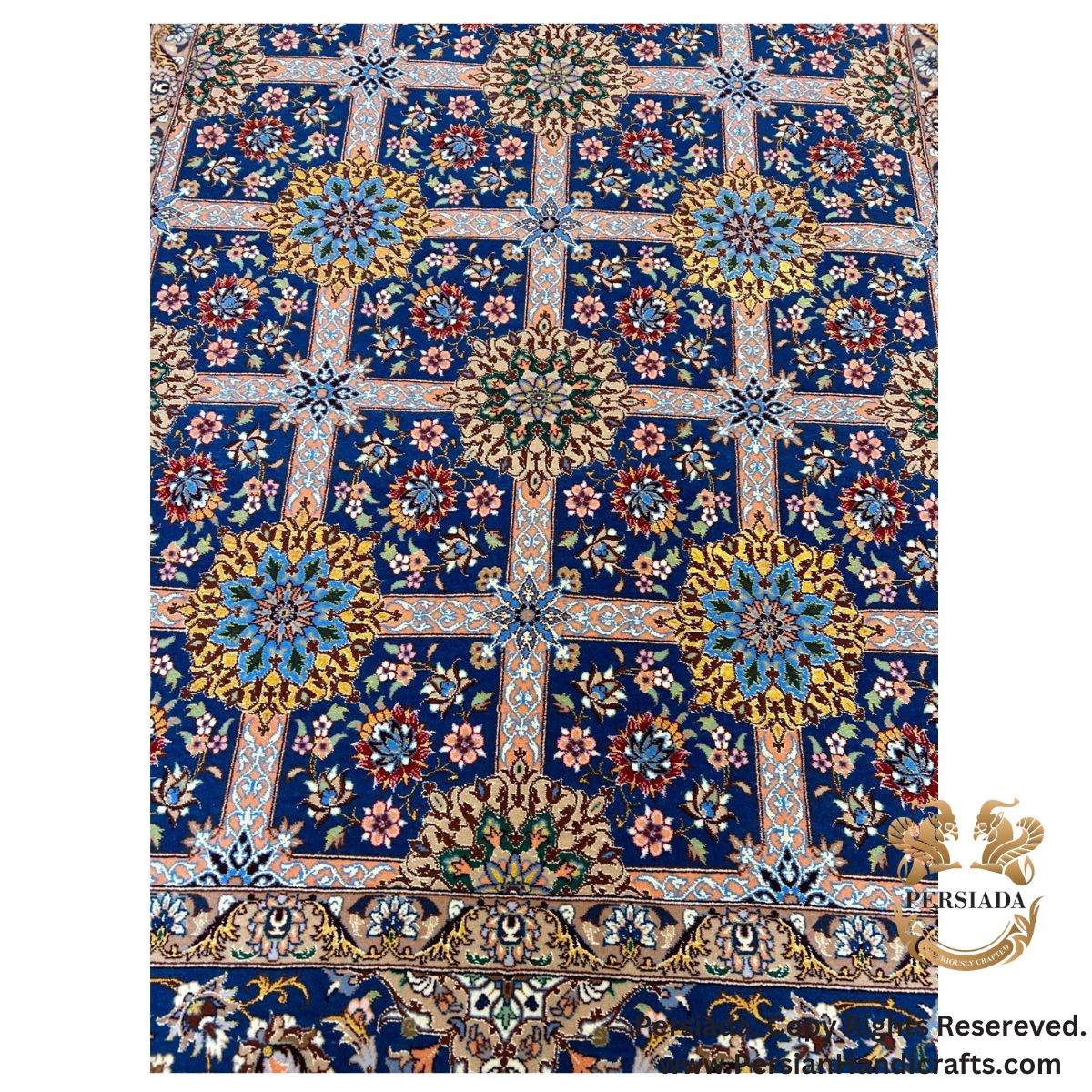 Handmade Silk | Isfahan Persian Rug | RI8006-Persiada Persian Handicrafts Handmade Silk | Isfahan Persian Rug | RI8006-Persiada Persian Handicrafts