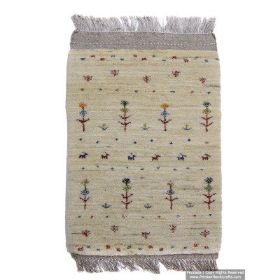 Gabbeh Wool Rug from Persian Ghashghai Nomads - RG5012