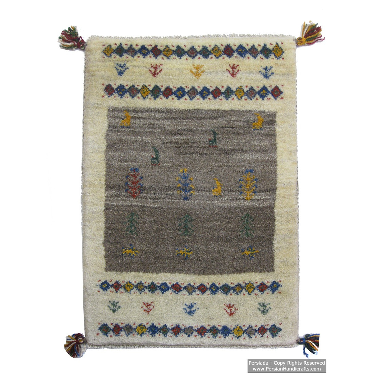 Gabbeh Wool Rug from Persian Ghashghai Nomads - RG5015-Persian Handicrafts