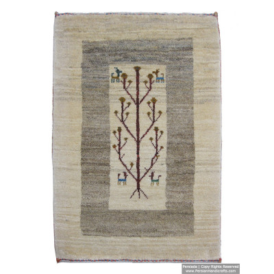 Gabbeh Wool Rug from Persian Ghashghai Nomads - RG5016