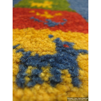 Gabbeh Wool Rug from Persian Ghashghai Nomads - RG5018
