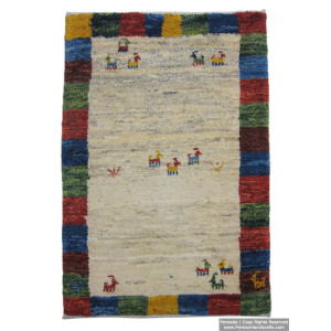 Gabbeh Wool Rug from Persian Ghashghai Nomads - RG5020-Persian Handicrafts