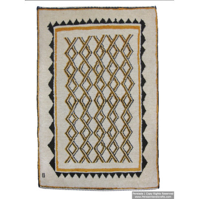 Gabbeh Wool Rug from Persian Ghashghai Nomads - RG5021