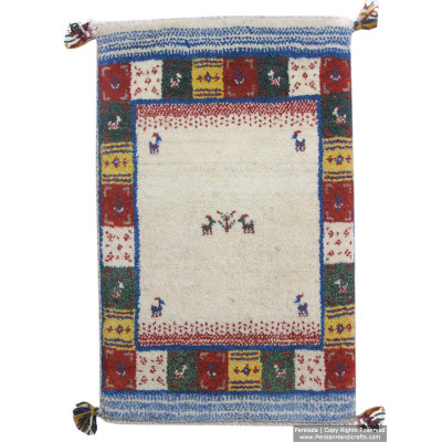 Gabbeh Wool Rug from Persian Ghashghai Nomads - RG5025
