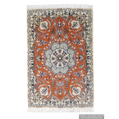 Medallion Design Wool & Cotton Naein Persian Rug  -  RN5002