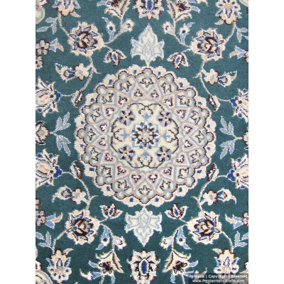 Medallion Design Wool & Cotton Naein Persian Rug  -  RN5003