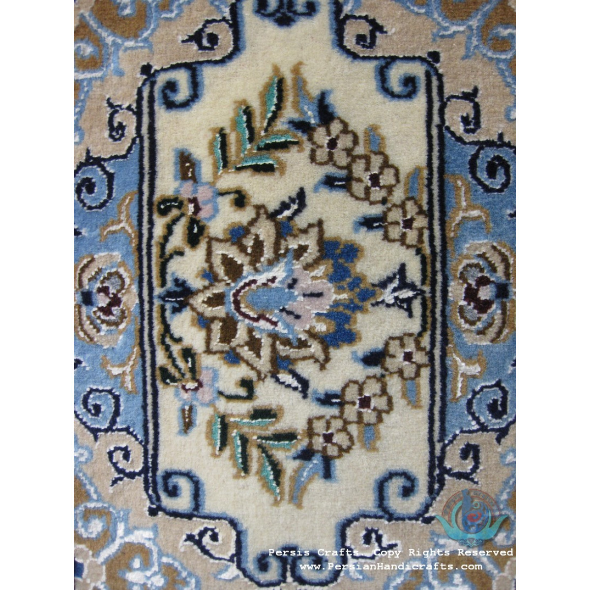 ★ Premium Persian Medialion Habibian Nain Rug - RN4031-Persian Handicrafts