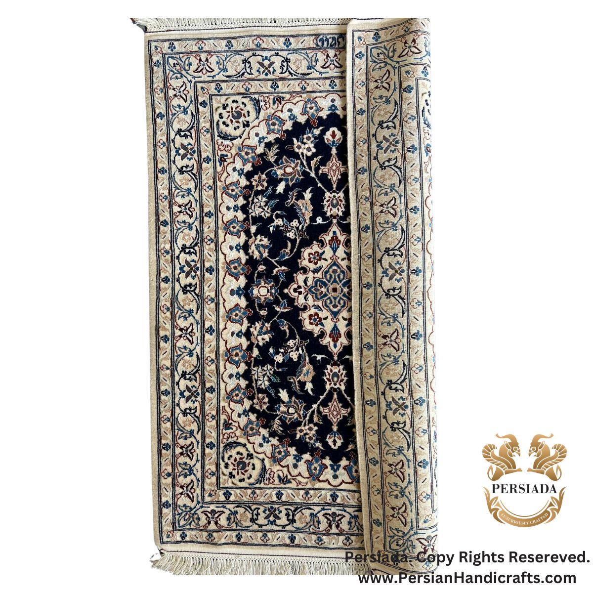 Handmade Wool Silk | Nain Persian Rug | RN8002-Persiada Persian Handicrafts
