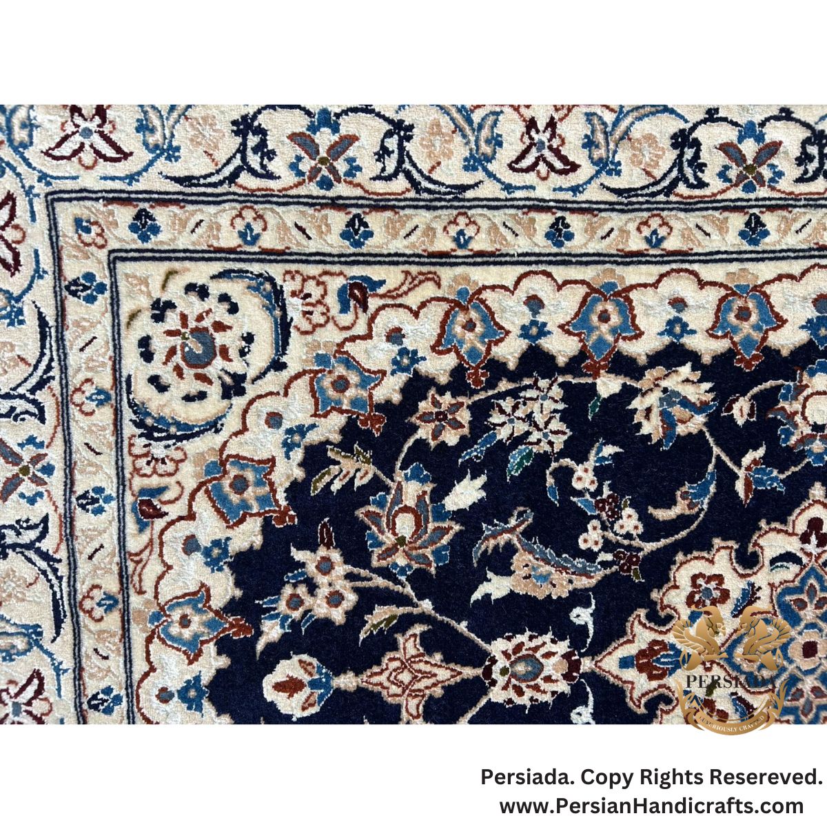 Handmade Wool Silk | Nain Persian Rug | RN8002-Persiada Persian Handicrafts