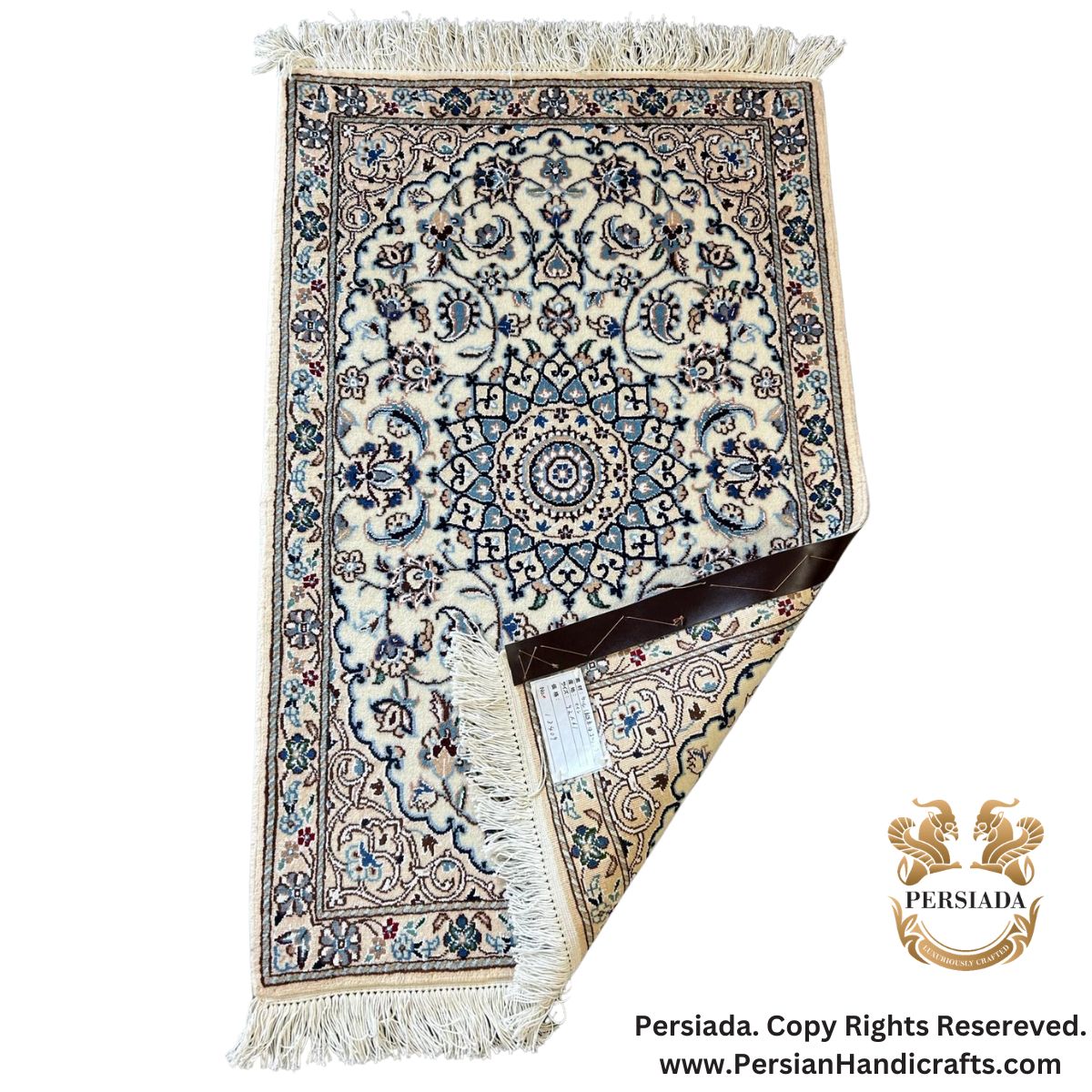 Handmade Wool Silk | Nain Persian Rug | RN8004-Persiada Persian Handicrafts