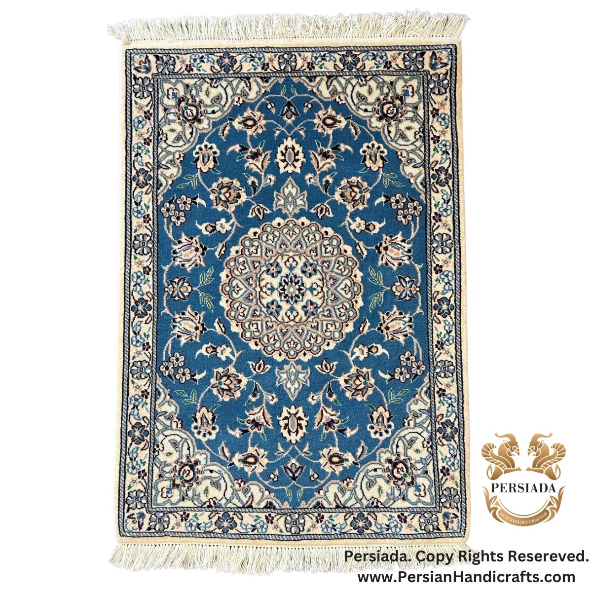 Handmade Wool Silk | Nain Persian Rug | RN8005-Persiada Persian Handicrafts