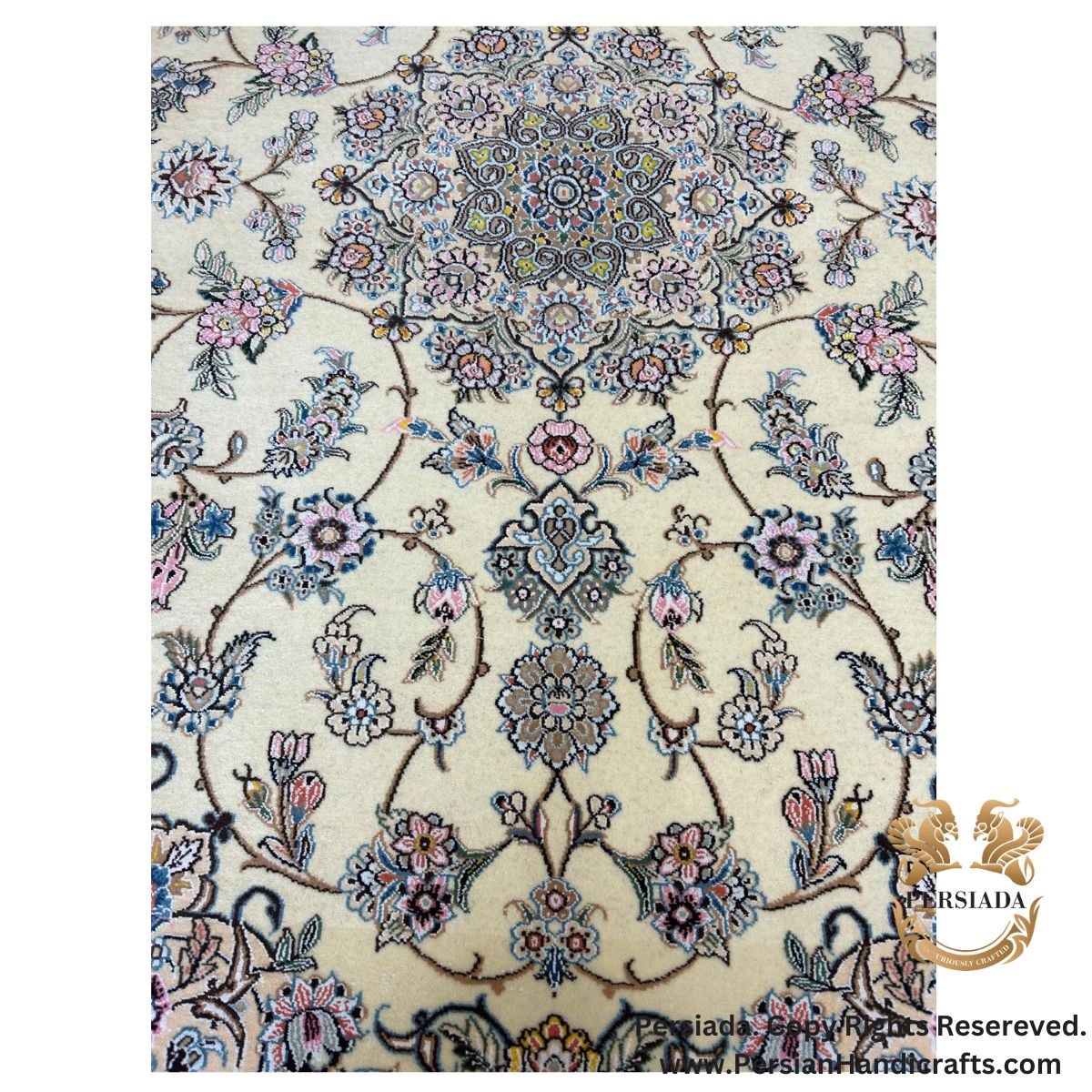Handmade Wool Silk | Nain Persian Rug | RN8014-Persiada Persian Handicrafts Handmade Wool Silk | Nain Persian Rug | RN8014-Persiada Persian Handicrafts