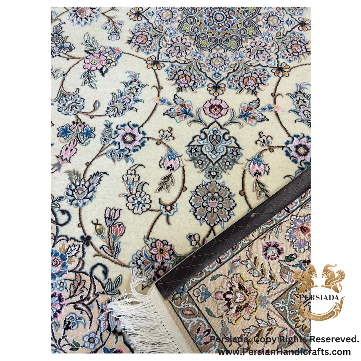 Handmade Wool Silk | Nain Persian Rug | RN8014-Persiada Persian Handicrafts Handmade Wool Silk | Nain Persian Rug | RN8014-Persiada Persian Handicrafts
