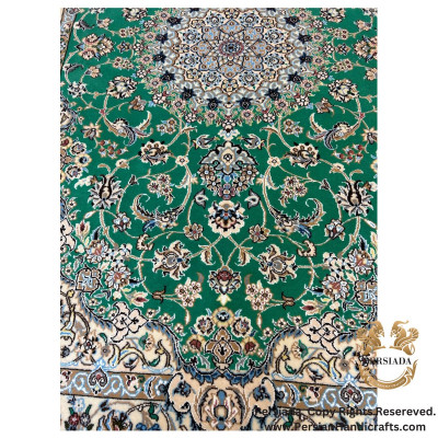 Handmade Wool Silk | Nain Persian Rug | RN8015