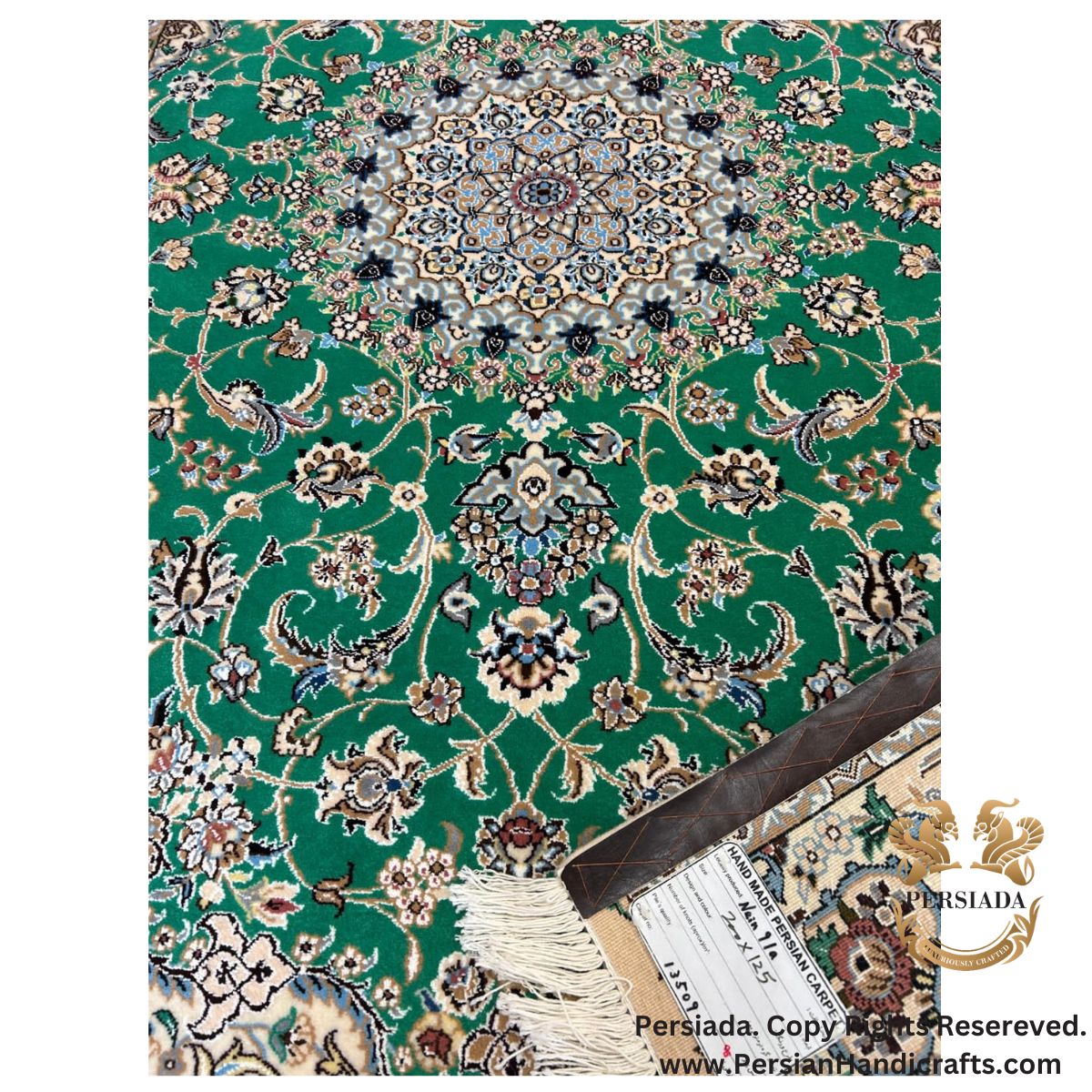 Handmade Wool Silk | Nain Persian Rug | RN8015-Persiada Persian Handicrafts Handmade Wool Silk | Nain Persian Rug | RN8015-Persiada Persian Handicrafts