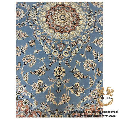 Handmade Wool Silk | Nain Persian Rug | RN8016