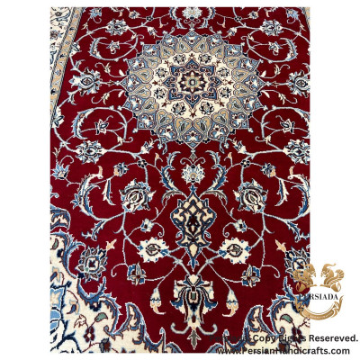 Handmade Wool Silk | Nain Persian Rug | RN8017