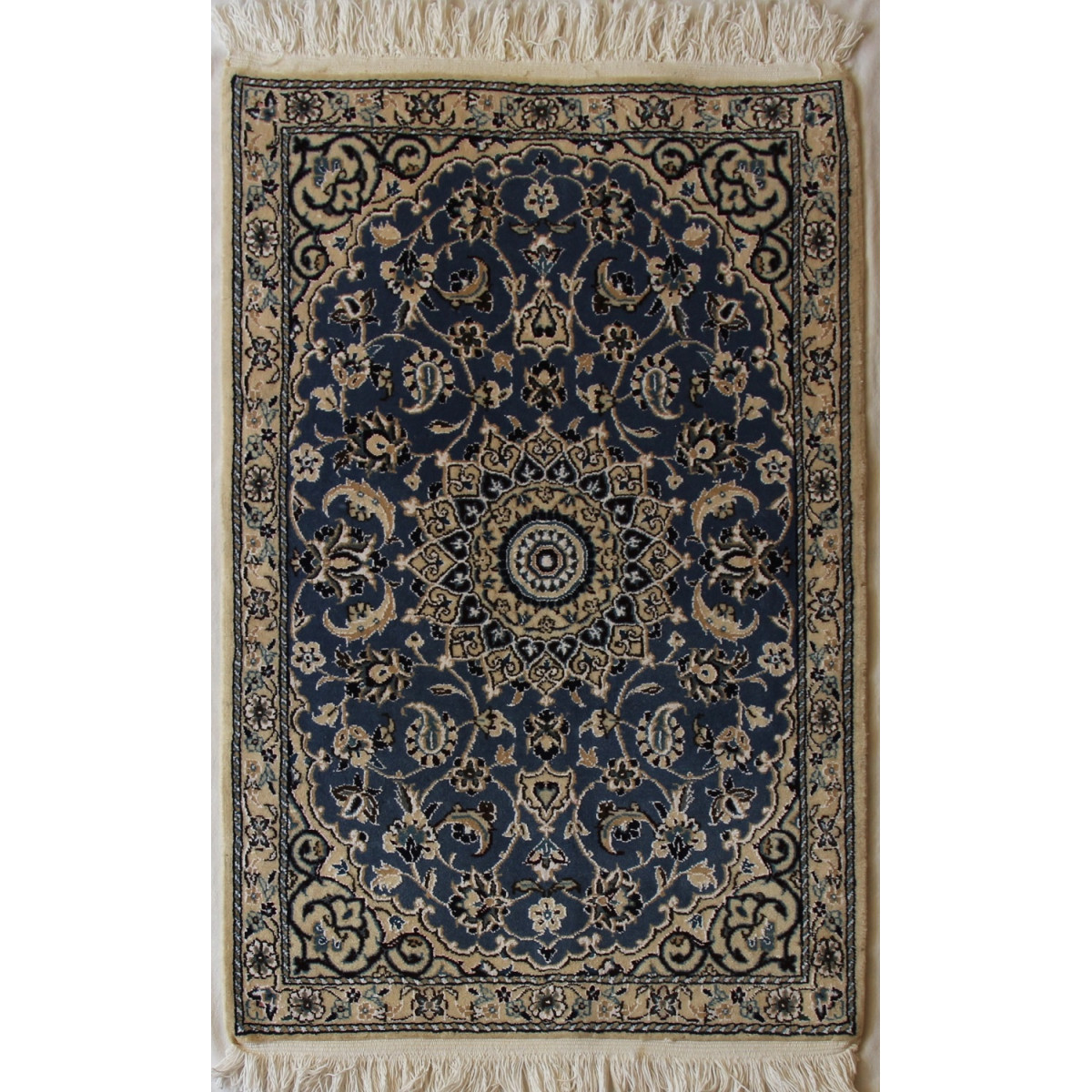 Nain Persian Wool & Silk Rug - PRN1007-Persian Handicrafts