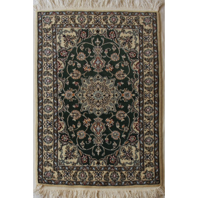 Nain Persian Wool & Silk Rug - PRN1008