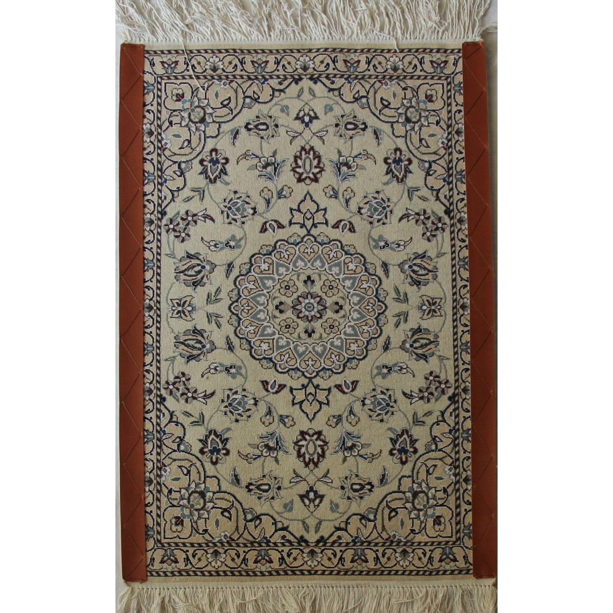 Nain Persian Wool & Silk Rug - PRN1009-Persian Handicrafts