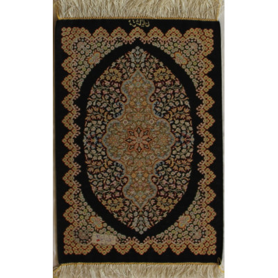 Qom Persian Silk Rug - PRQ1010