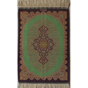 Qom Persian Silk Rug - PRQ1011-Persian Handicrafts