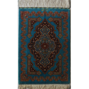 Qom Persian Silk Rug - PRQ1015-Persian Handicrafts