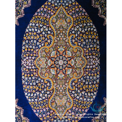 Premium Medallion Design Silk Qum Rug - RQ4050