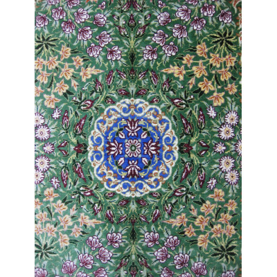 Premium Medallion Design Silk Qum Rug - RQ4053