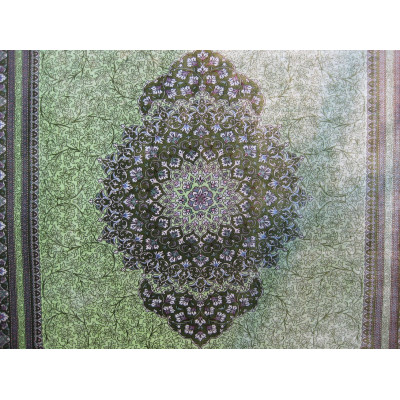 Premium Medallion Design Silk Qum Rug - RQ4054