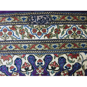 Premium Medallion Design Silk Qum Rug - RQ4058-Persian Handicrafts
