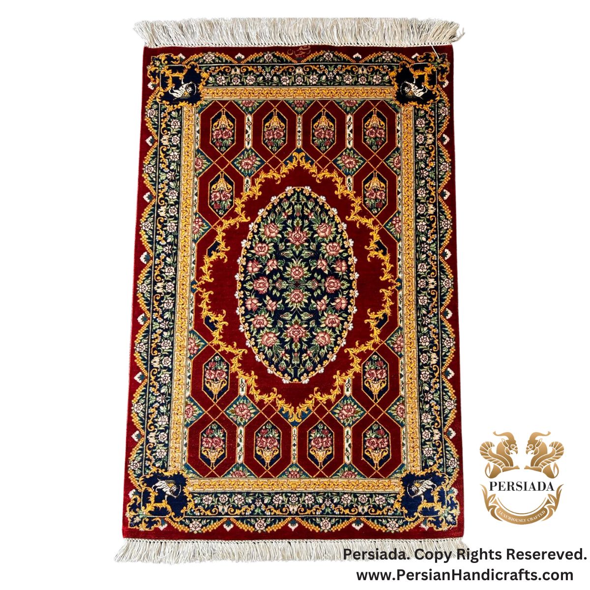 Handmade Silk | Qum Persian Rug | RQ8001-Persiada Persian Handicrafts