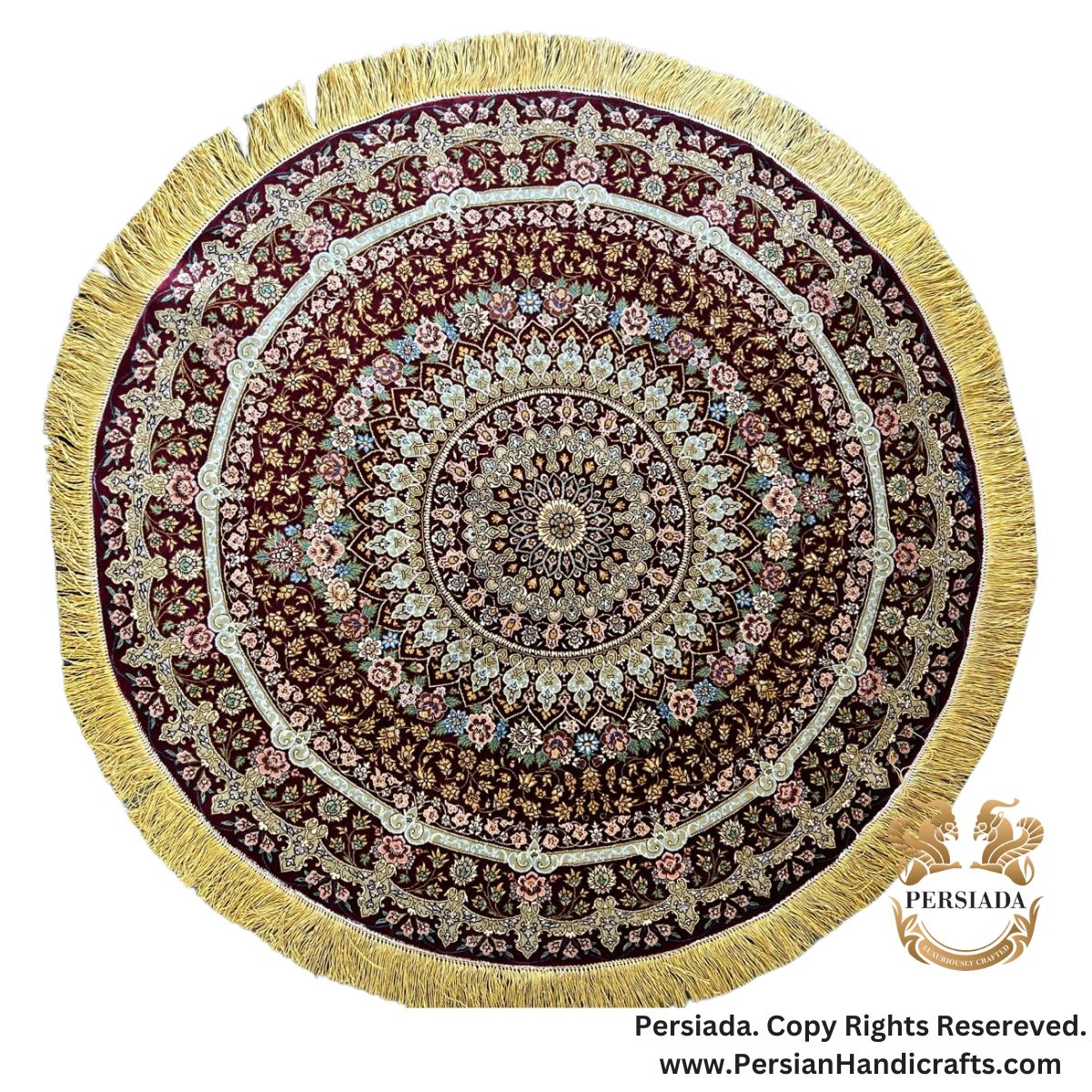 Handmade Silk | Qum Persian Rug | RQ8003-Persiada Persian Handicrafts