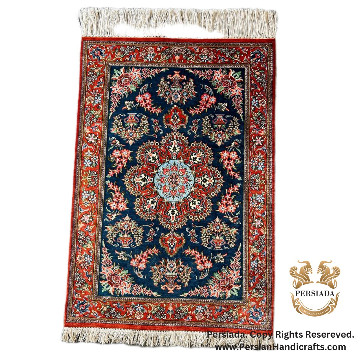 Handmade Silk | Qum Persian Rug | RQ8018-Persiada Persian Handicrafts