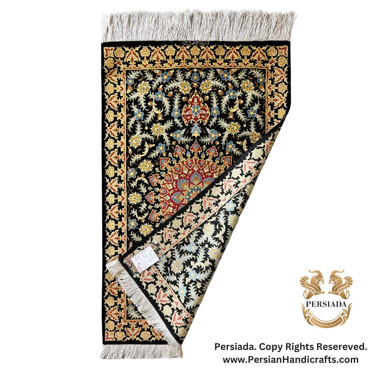 Handmade Silk | Qum Persian Rug | RQ8020-Persiada Persian Handicrafts