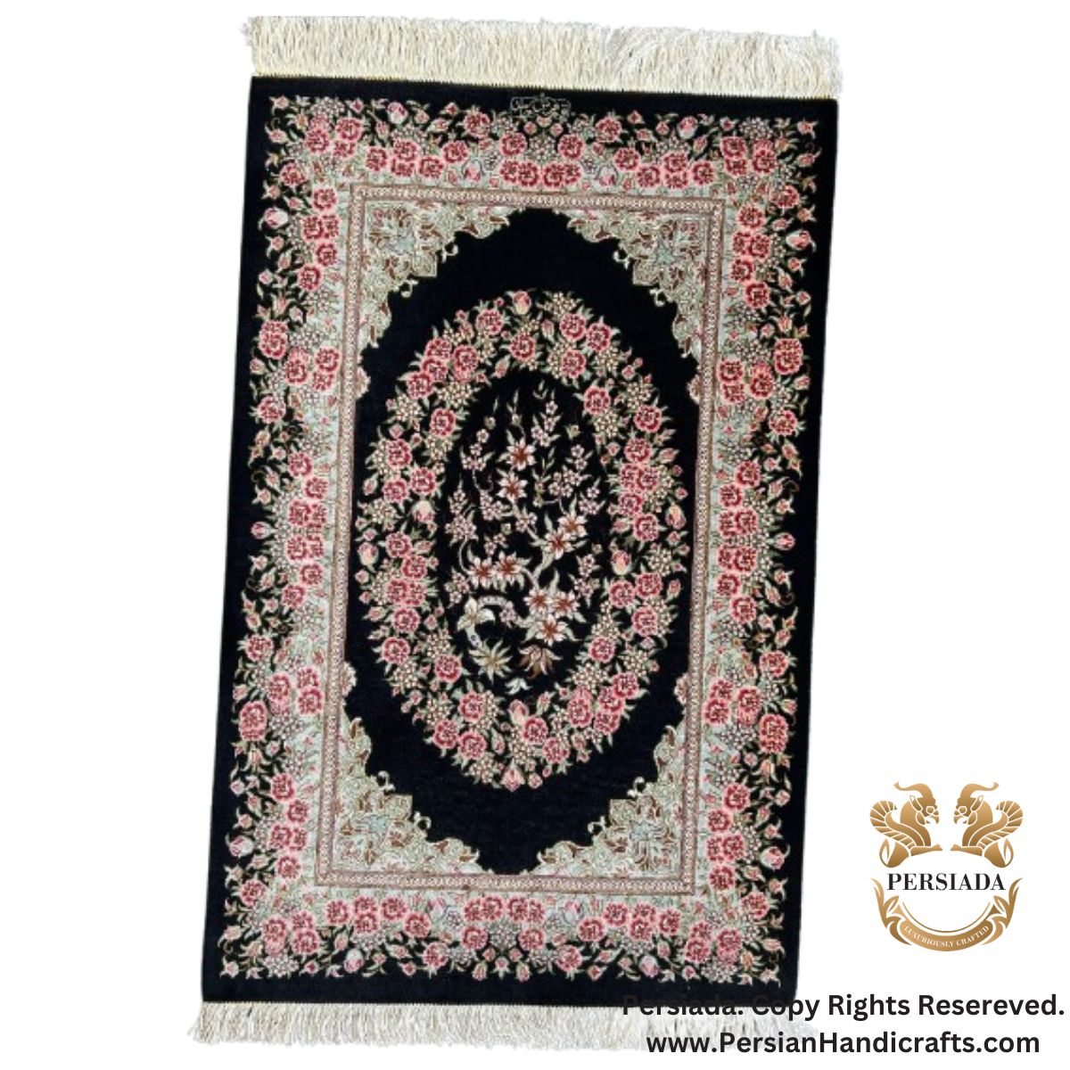 Handmade Silk | Qum Persian Rug | RQ8022-Persiada Persian Handicrafts