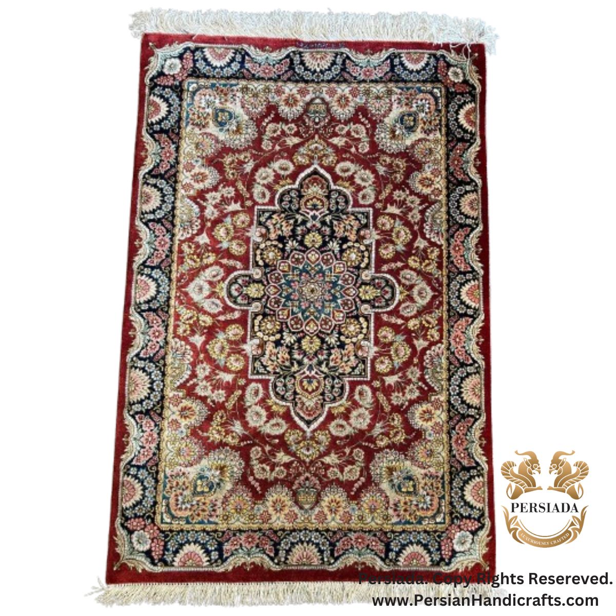 Handmade Silk | Qum Persian Rug | RQ8024-Persiada Persian Handicrafts