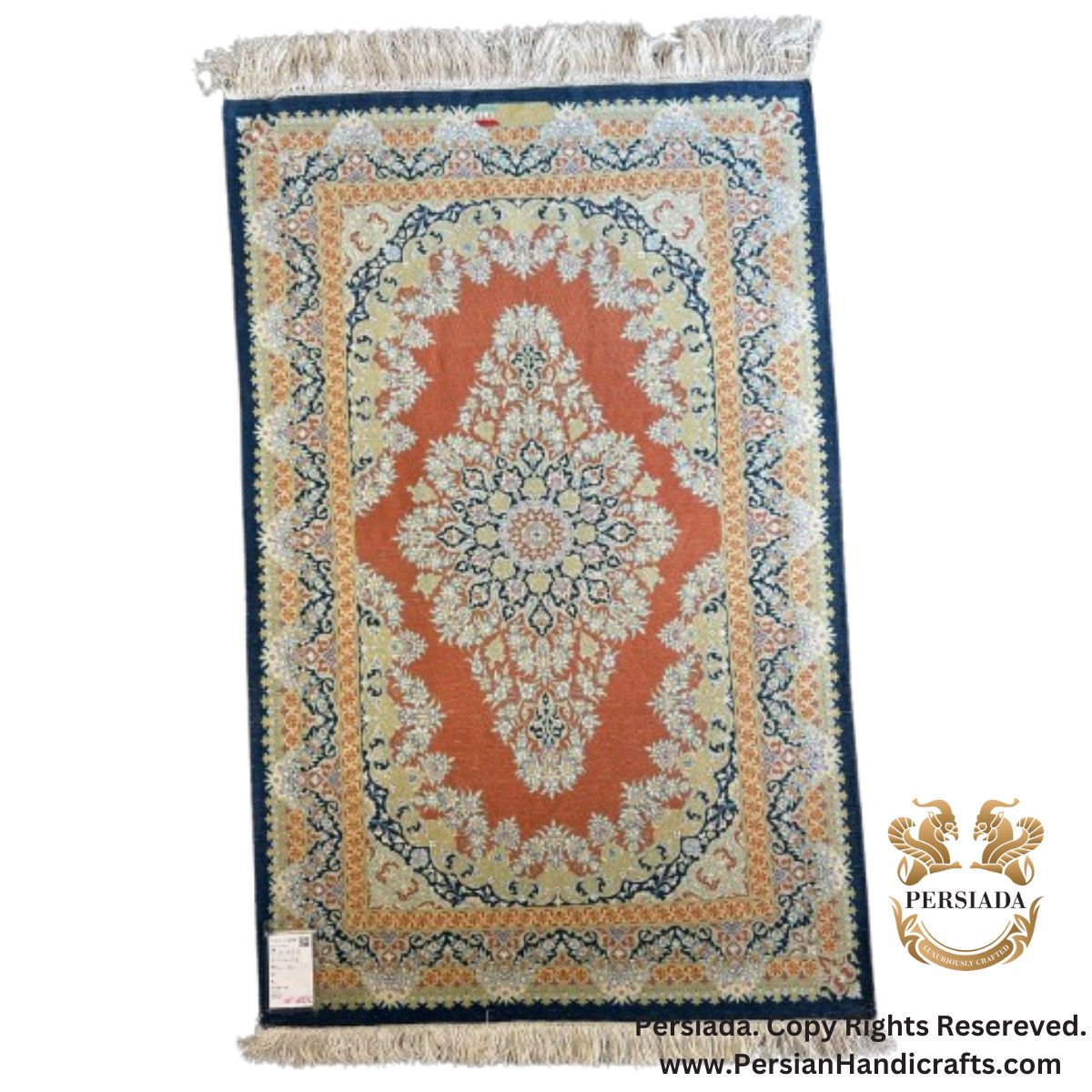 Handmade Silk | Qum Persian Rug | RQ8025-Persiada Persian Handicrafts