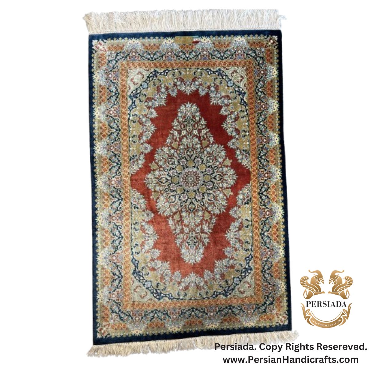 Handmade Silk | Qum Persian Rug | RQ8025-Persiada Persian Handicrafts