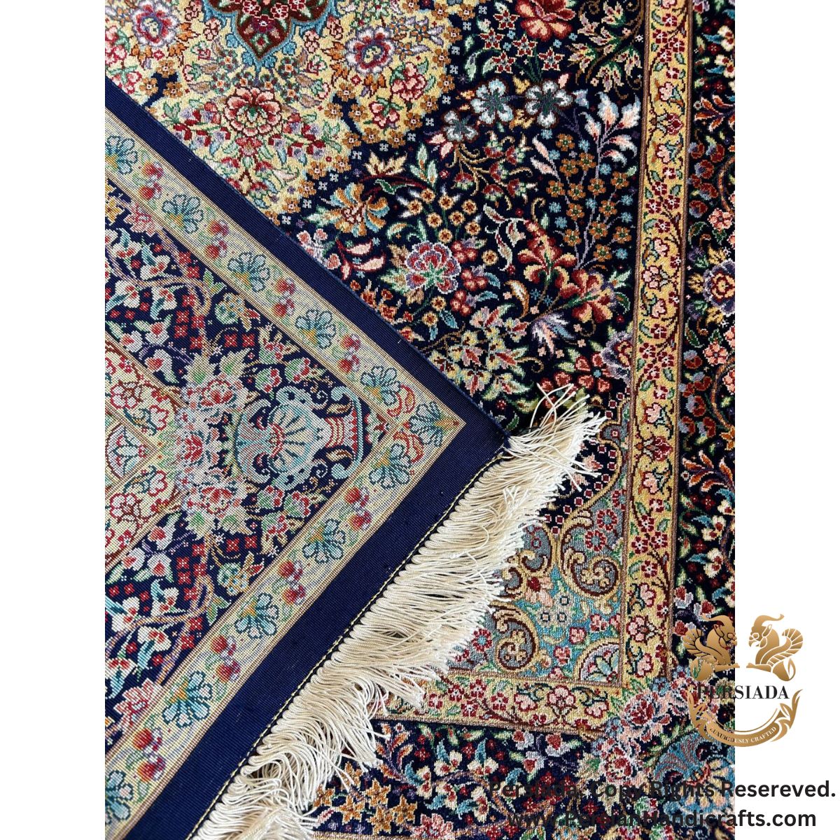 Handmade Silk | Qum Persian Rug | RQ8026-Persiada Persian Handicrafts