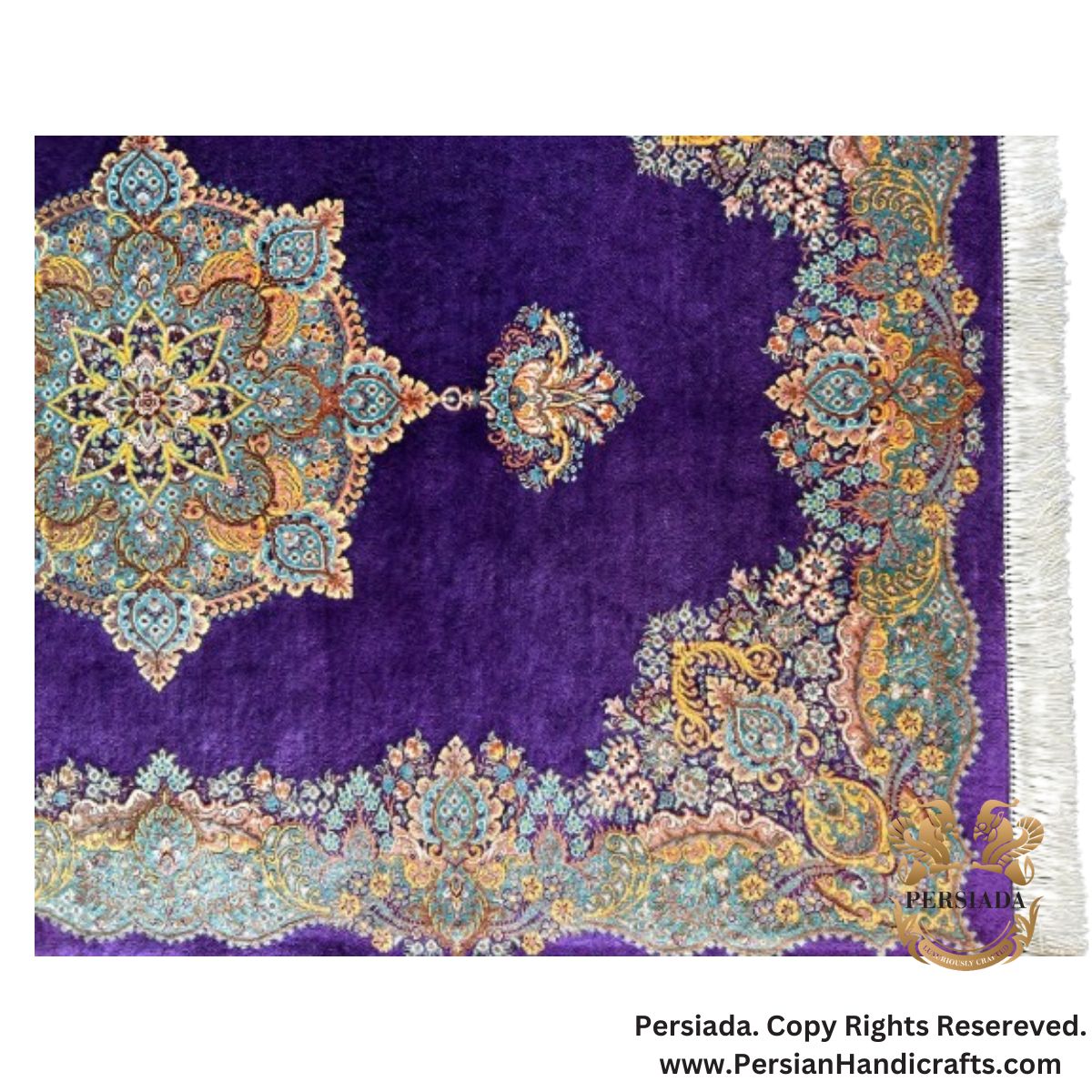 Handmade Silk | Qum Persian Rug | RQ8028-Persiada Persian Handicrafts