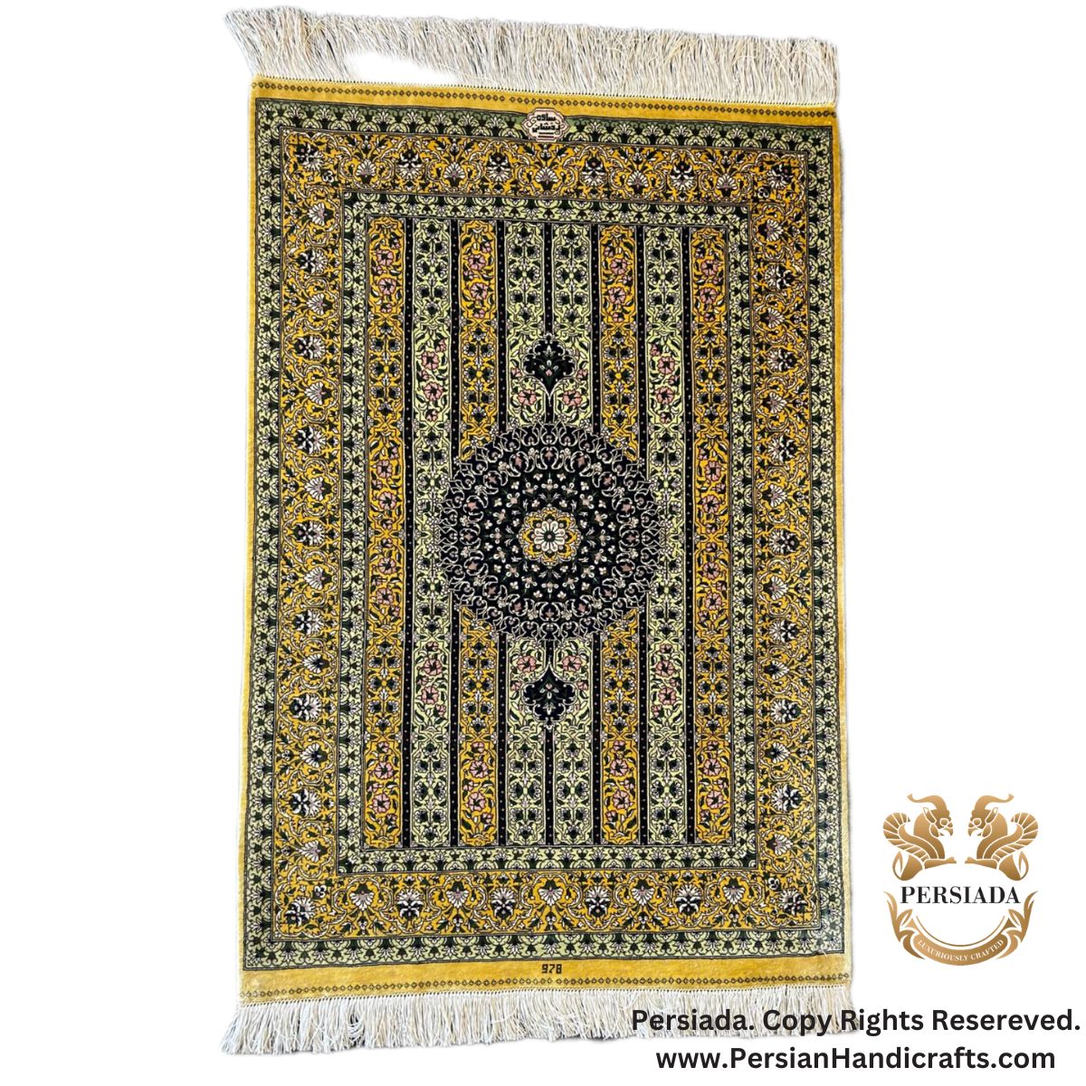 Handmade Silk | Saveh Persian Rug | RS8001-Persiada Persian Handicrafts