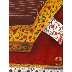 Qajar Woman Portrait | Hand Painted Ghalamkar Fabric | PHGH502-Persian Handicrafts