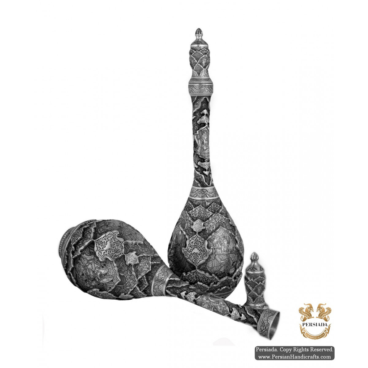 Luxurious Liquor Decanter | Multi Dimensional Handgraved Ghalamzani | PHGL503-Persian Handicrafts