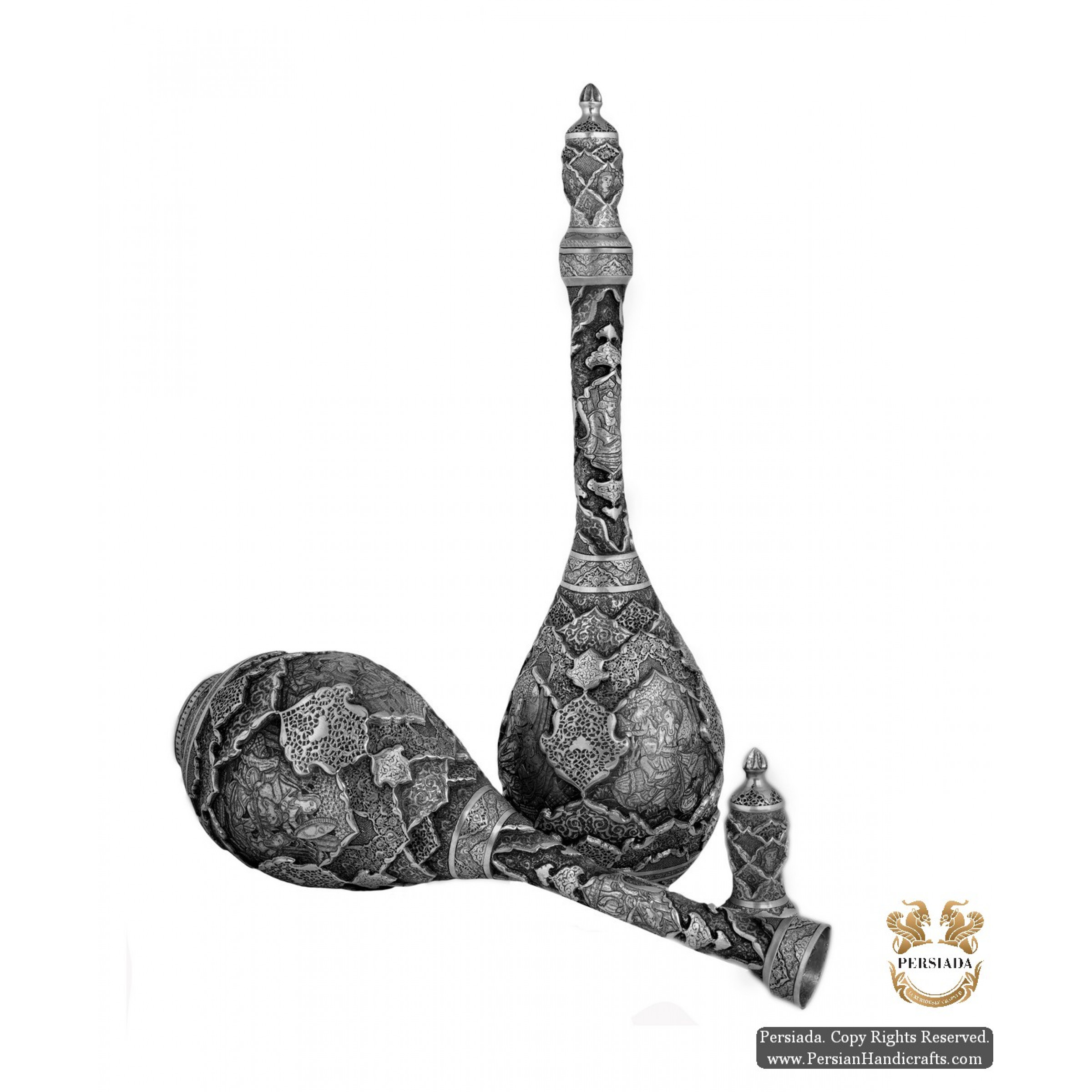 Luxurious Liquor Decanter Multi Dimensional Handgraved Ghalamzani